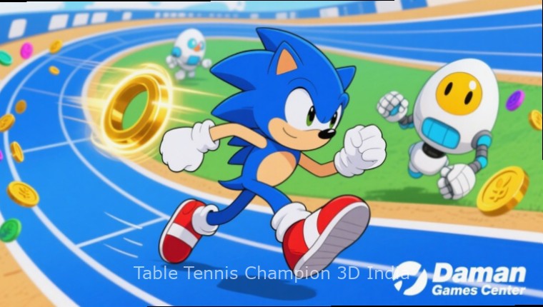Table Tennis Champion 3D India player guide illustration showing Chakri Spin technique