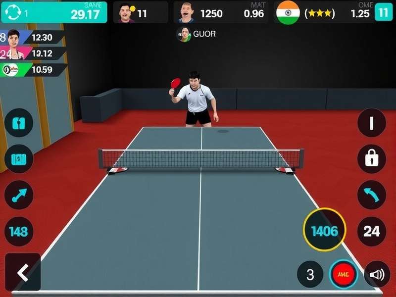 Table Tennis Champion 3D India - Gameplay Table Tennis Champion 3D India gameplay screenshot showing Indian player in action